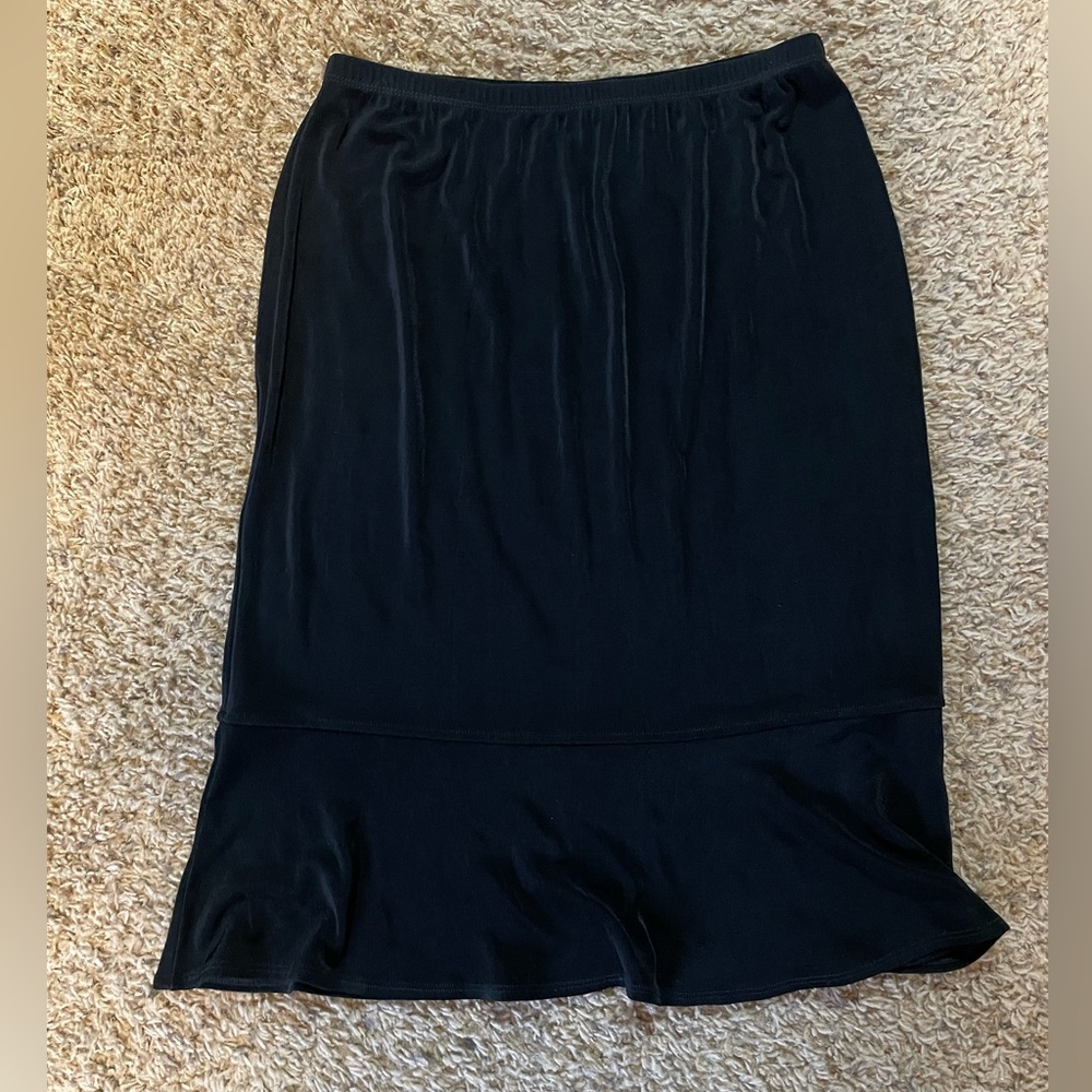 Chico's Midi Skirt in Classic Black